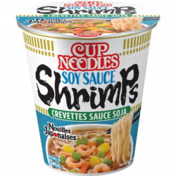 LOT DE 3 - NISSIN - Soupe de nouilles Japonaises Crevettes - pot de 63 g