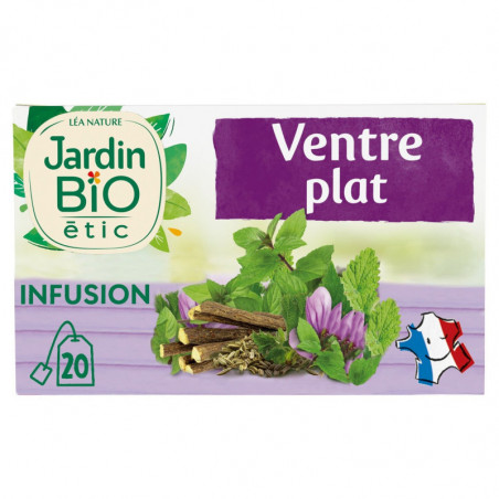 LOT DE 5 - JARDIN BIO ETIC - Infusion Ventre Plat Bio - boîte de 20 sachets