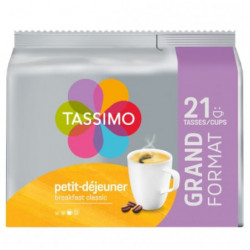 LOT DE 2 - TASSIMO - Petit déjeuner classique - café - 21 dosettes