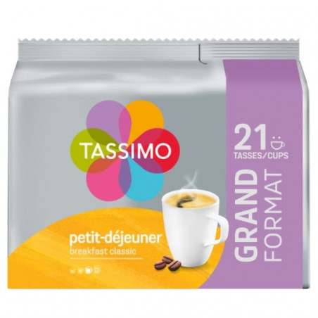 LOT DE 4 - TASSIMO - Petit déjeuner classique - café - 21 dosettes