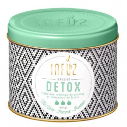 INFUZ - Détox Infusion thé vert pomme et passion - boite de 100 g