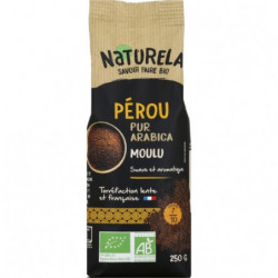 NATURELA - Café Moulu Pur Arabica Pérou Bio - paquet de 250g