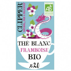 LOT DE 4 - CLIPPER - Enchanting Thé Blanc Framboise Bio- boite de 20 sachets - 30 g