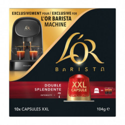 LOT DE 6 - L'OR Barista - Double Splendente Intensité 7 - 10 capsules de café compatibles avec le système L'OR BARISTA