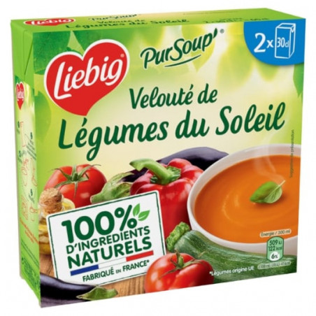 LOT DE 5 - LIEBIG - Pursoup Velouté De Légumes Du Soleil - paquet de 2 briques de 30 cl