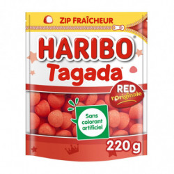 HARIBO - Fraise Tagada zip fraicheur Bonbons - sachet de 220 g