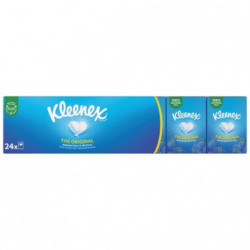 LOT DE 5 - KLEENEX - Original Mouchoirs étuis minis doux et résistants - paquet de 24 étuis