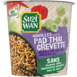 SUZI WAN - Nouilles En Pot Saveur Pad Thai Crevettes - pot de 65 g