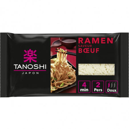TANOSHI - Ramen Précuites Saveur buf Nouilles Japonaises Instantanées - paquet de 360 g