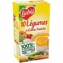 LOT DE 4 - LIEBIG - Velouté 10 Légumes et Crème Fraîche - brique de 1 L