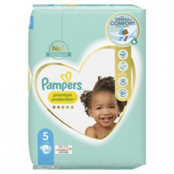 LOT DE 2 - PAMPERS - Couches Premium Protection Taille 5 - paquet de 34 couches