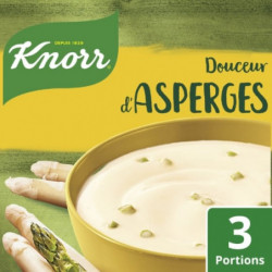 LOT DE 4 - KNORR - Soupe Douceur D'Asperges déshydratée- sachet de 96 g