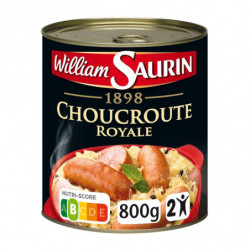 WILLIAM SAURIN - Choucroute Royale Riesling - Plat cuisiné - boite de 800 g