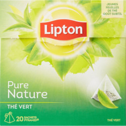 LIPTON - Pure Nature Thé vert - boite de 20 sachets