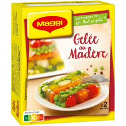 LOT DE 6 - MAGGI - Gelée Au Madère Préparation culinaire - Papillotes - boite de 2 sachets de 24 g