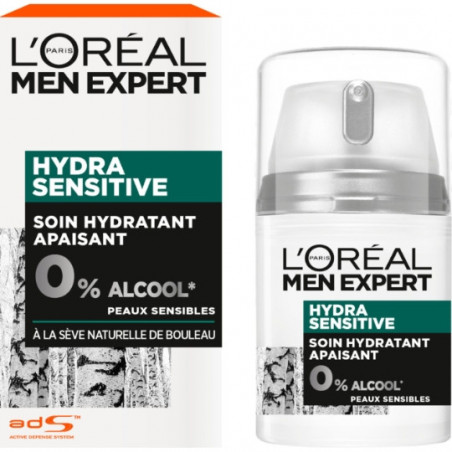 L'Oréal Paris - Men Expert Hydra Sensitive Soin Hydratant Apaisant Homme - flacon de 50 ml