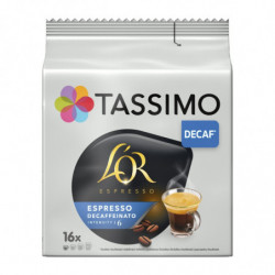 LOT DE 5 - TASSIMO - L'Or Espresso Decaffeinato - boite de 16 Dosettes de café