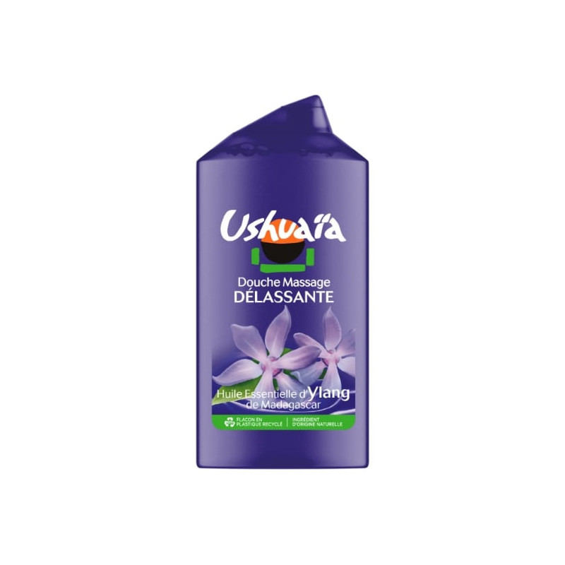 LOT DE 2 - USHUAIA - Douche massage Délassante Ylang - flacon de 300 ml
