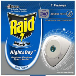RAID - Recharge Pour Diffuseur Électrique Night et Day - paquet de 1 recharge