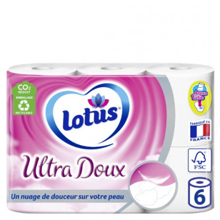 LOTUS - Ultra Doux papier toilette - paquet de 6 rouleaux 