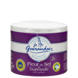 LOT DE 4 - LE GUERANDAIS - Fleur de sel de guérande - pot violet de 125g