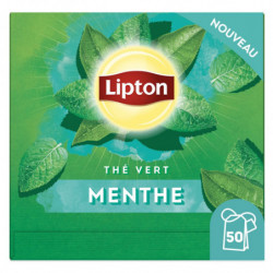LOT DE 2 - LIPTON - Thé vert Menthe - boite de 50 sachets