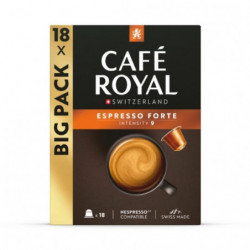 LOT DE 3 - CAFE ROYAL - Espresso Forte Café capsules Compatibles Nespresso - boite de 18 capsules