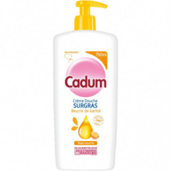 LOT DE 4 - CADUM - Surgras Karité Crème de Douche - pompe de 750 ml