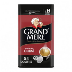 LOT DE 2 - GRAND MERE - Corsé café Compatible Senseo - paquet de 54 Dosettes