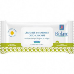BIOLANE - Lingettes au liniment oléo-calcaire - paquet de 64 lingettes