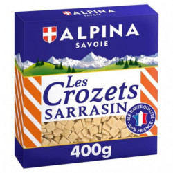 LOT DE 6 - ALPINA SAVOIE - Pâtes les Crozets au sarrasin - boite de 400 g