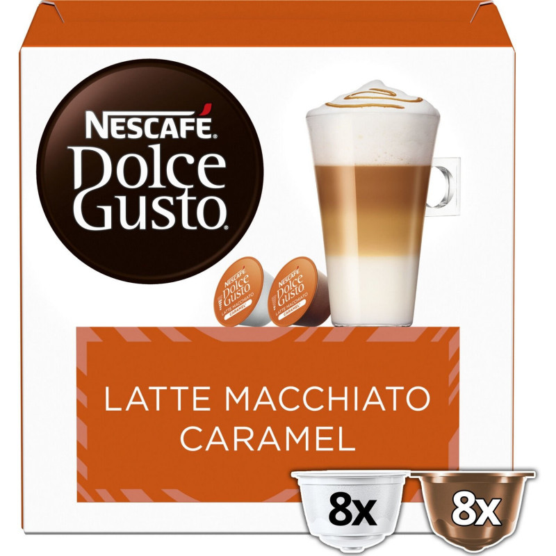 LOT DE 6 - NESCAFE - Dolce Gusto LATTE MACCHIATO Caramel - 168.8 g  - paquet de 16 dosettes