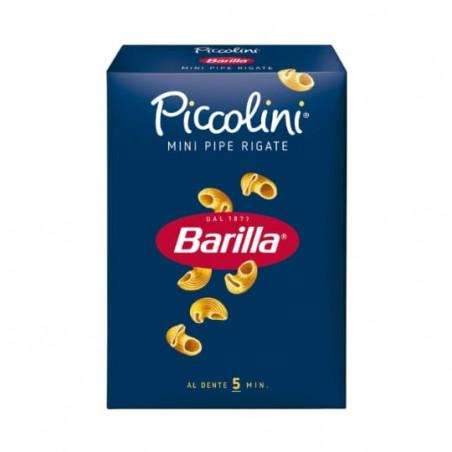 LOT DE 5 - BARILLA - Pâtes Piccolini mini Pipe Rigate - boite de 500 g