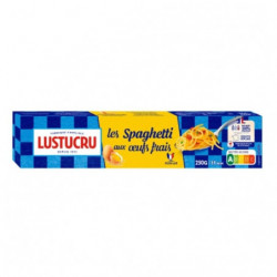 LOT DE 6 - LUSTUCRU - Pâtes Aux Oeufs Frais Spaghetti Longs - boite de 250 g