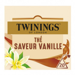 LOT DE 5 - TWININGS - Thé noir à la Vanille - paquet de 20 sachets
