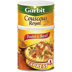 LOT DE 3 - GARBIT - Couscous Royal Poulet Et Boeuf - boite de 980 g