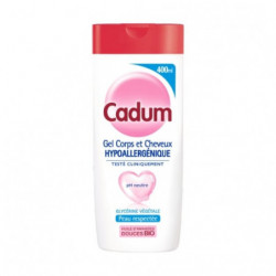 LOT DE 4 - CADUM - Gel Corps Cheveux Hypoallergénique - flacon de 400 ml
