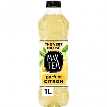 LOT DE 8 - MAYTEA - Thé vert Thé glacé infusé au citron - bouteille de 1 L