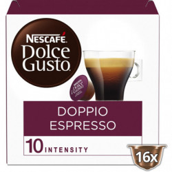 LOT DE 6 - DOLCE GUSTO - Double Espresso Intensité 10 Café dosettes - paquet de 16 capsules - 136 g