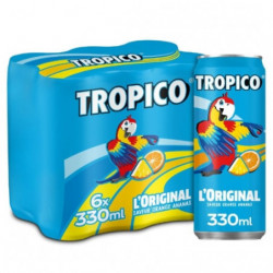 LOT DE 3 - TROPICO - Boisson l'Original Exotique saveur orange ananas - pack de 6 canettes de 33 cl