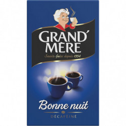 LOT DE 4 - GRAND MERE - Bonne Nuit Café Moulu Décaféiné - paquet de 250 g