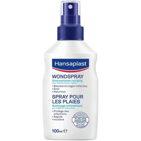 LOT DE 3 - HANSAPLAST - Spray Antiseptique Adulte - flacon de 100 ml