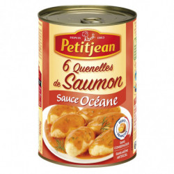 LOT DE 3 - PETITJEAN - Quenelles de saumon sauce océane  - boite de 400 g