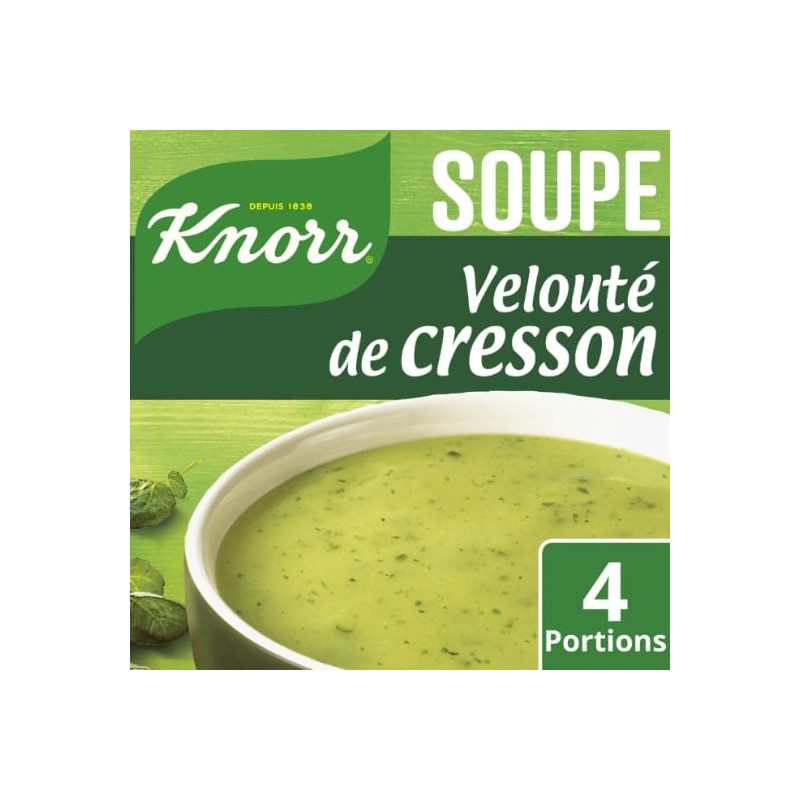 LOT DE 4 - KNORR - Velouté de cresson soupe déshydratée - paquet de 53 g