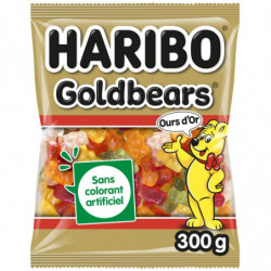 LOT DE 4 - HARIBO - Ours D'Or Goldbears Bonbons - paquet de 300 g