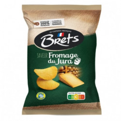 LOT DE 6 - BRET'S - Chips au Comté Fromage du Jura - paquet de 125 g
