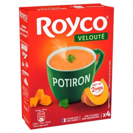 LOT DE 6 - ROYCO - Soupe Minute Soup Velouté De Potiron déshydratée - boite de 80 g