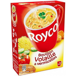 LOT DE 6 - ROYCO - Soupe Minute Soup Bouillon De Volaille et Vermicelles déshydratée - boite de 80 g
