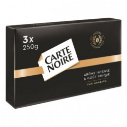 LOT DE 3 - CARTE NOIRE - Café moulu Pur Arabica - 3 paquets de 250 g