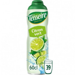 LOT DE 4 - TEISSEIRE - Sirop Citron Vert - bouteille de 600 ml